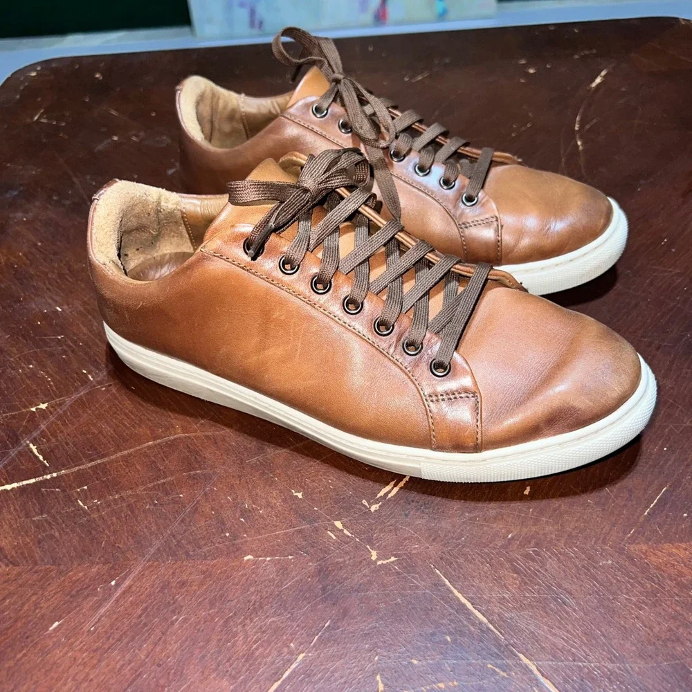 Thursday Boot Company Premier Low Top Toffee Leather Sneakers Mens 9.5 Wide